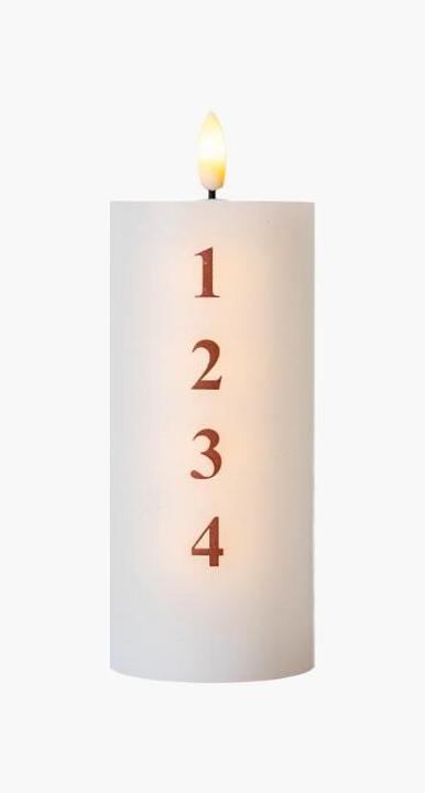 Immagine prodotto Sirius Candela LED Avvento Silenzioso, Ø 7 x 15 cm, Bianco (1 x)