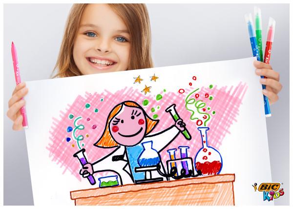 Actual product image Bic Kids Fibre-tip pens Kid Couleur (Multicoloured, 24 x)