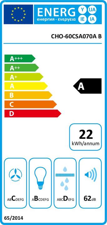 Energie-Label Vivax CHO-60CSA070A B (Wandhaube)