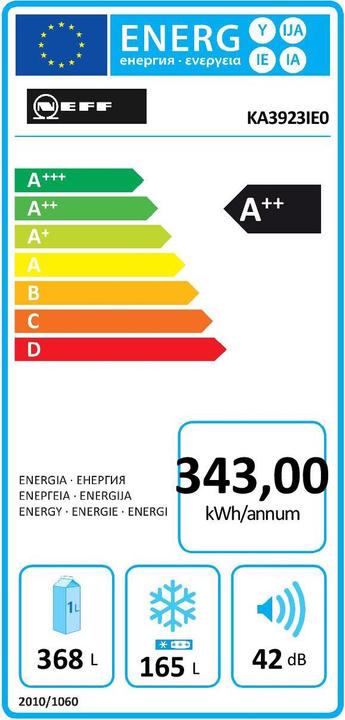 Energy Label Neff KA3923IE0 (562 l)