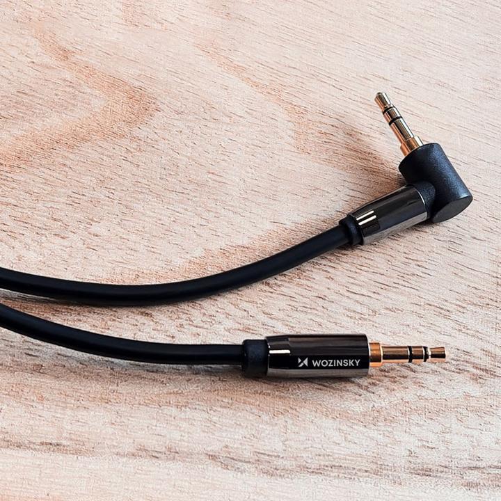 Produktbild Wozinsky AUX cable angled (male-male) mini jack cable 2 m black (2 m)