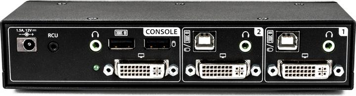 Actual product image Vertiv 2-port secure desktop KVM DVI-I dual-link USB 2.0 peripheral ports audio