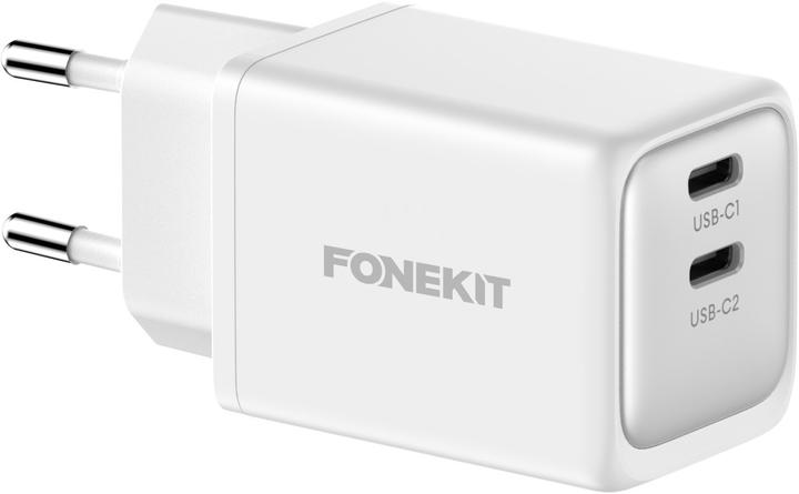 Actual product image FoneKit 48W GaN PD Wall Charger, USB-C + USB-C, white (48 W)
