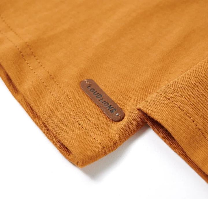 Image du produit VidaXL T-shirt manches longues enfant ocre foncé 140,Matière : 100 (140)