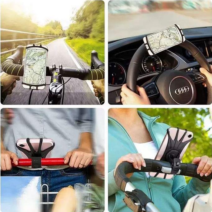 Image du produit PhoneLook Support universel et élastique pour smartphone en silicone pour le volant