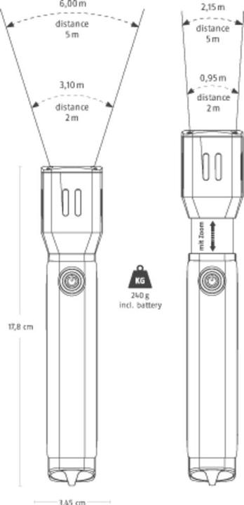 Produktbild Abus Taschenlampe TL517 (17.80 cm, 450 lm)