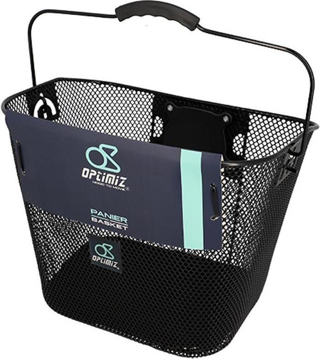 Optimiz vorderer korb mit clip stahl mesh befestigung e bike / vae auf lenker 2