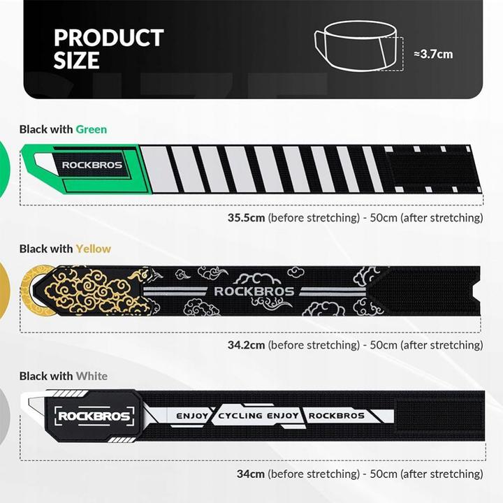 Produktbild Rockbros reflective tape 49210008001 - green