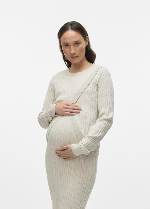Produktbild Mamalicious Normal geschnitten Rundhals Gerippte Ärmelbündchen Strickoberteil Gestricktes Oberteil