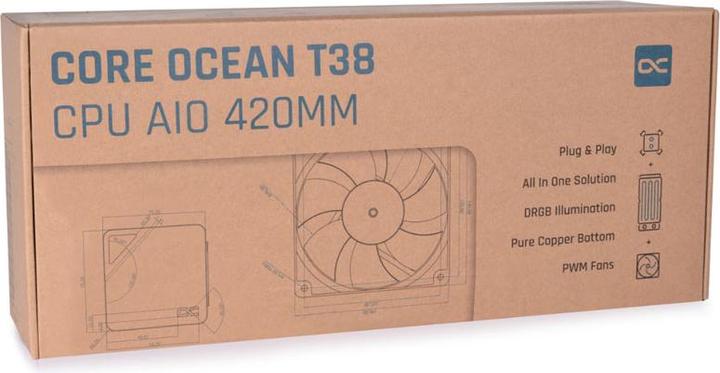 Actual product image Alphacool Corea Ocean T38 420mm CPU Digital Complete Water Cooling System