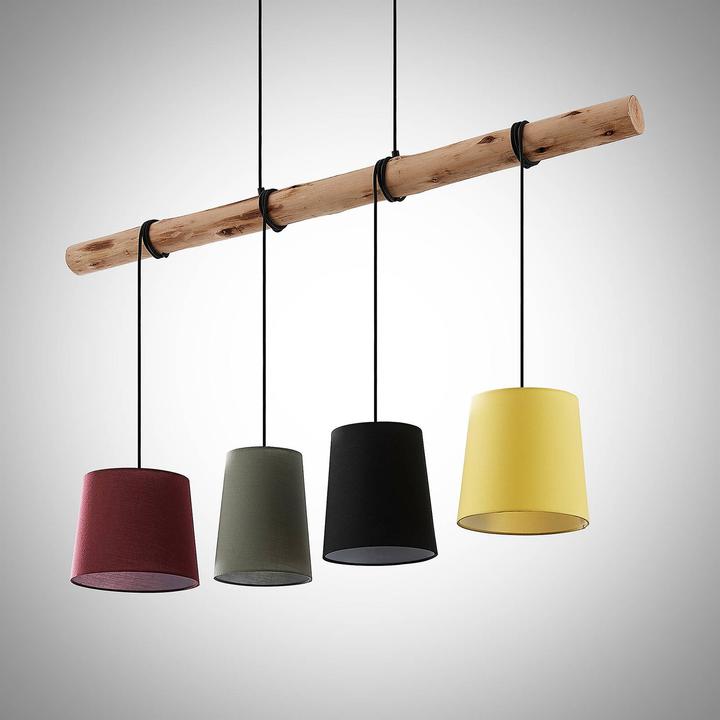 Produktbild Lindby Moskau 4 Pendelleuchte Red/Grey/Black/Yellow (E27)