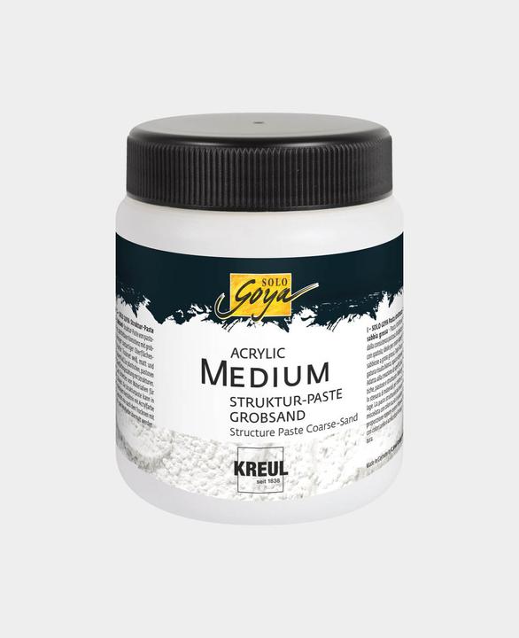 Produktbild Kreul SOLO GOYA Acrylic Medium Struktur-Paste Grobsand (Weiss, 250 ml)