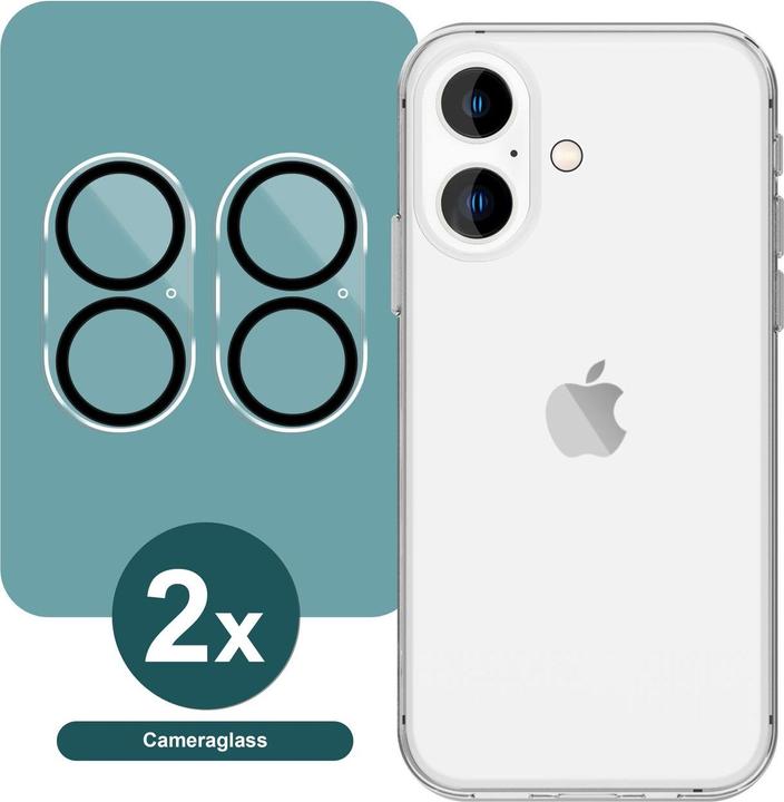 Actual product image Nalia 2x camera protection glass (2 Piece, Apple iPhone 16)