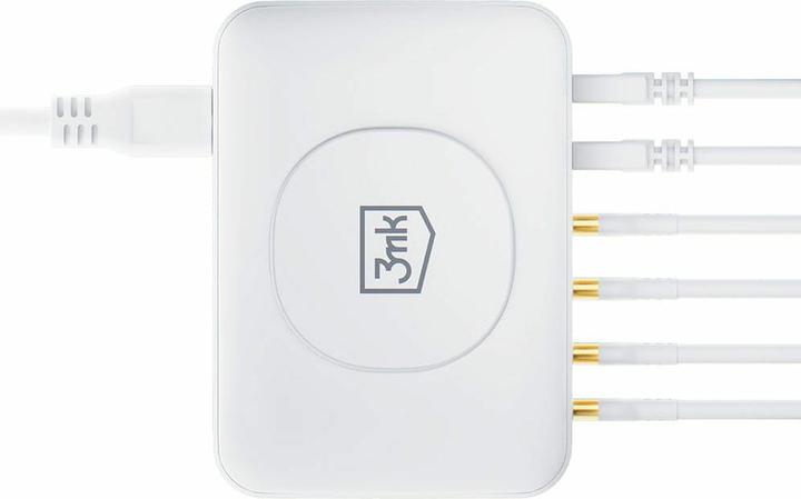 Actual product image 3MK Hyper Charger PowerMax 100W 4xUSB-C + 2xUSB-A stacja ładująca z ład. indukcyjną QC+PD (100 W)