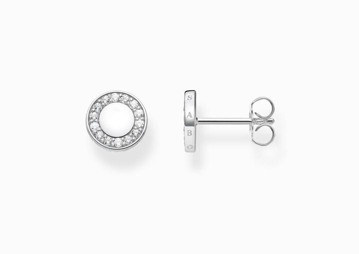 Produktbild Thomas Sabo Ohrstecker Kreis mit weissen Steinen (925er Silber)