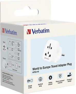 Actual product image Verbatim Travel Plug 'World to Europe