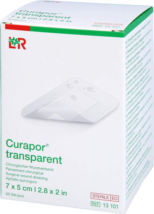 Actual product image Curapor Wound dressing 7x5cm transparent (50 x)