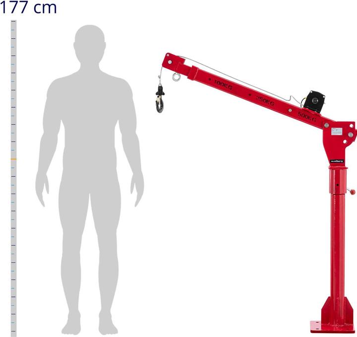 Produktbild Steinberg Ladekran elektrisch 12 V Seilzug 100 W Pickup-Kran 800 kg Kran Seilwinde 360°