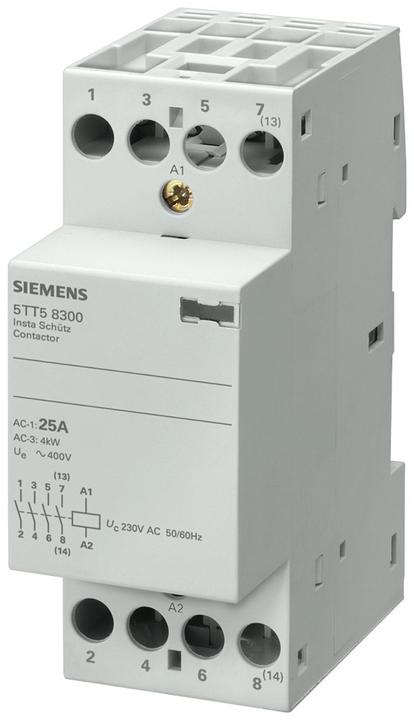 Actual product image Siemens INSTA contactor with 4 NO contacts Contact for AC 230V, 400V 25A Control AC 230V