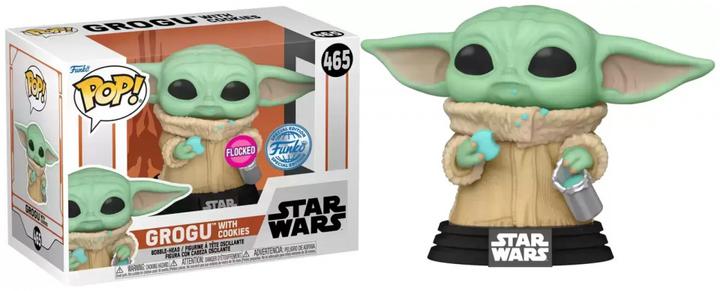 Actual product image Funko Pop! Star Wars: Grogu With Cookies - (Flocked) (Special Editon) #465 Vinyl Figure