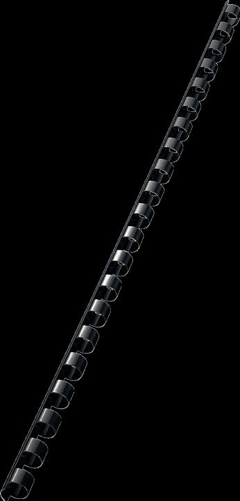 Actual product image Leitz comBIND plastic binder spines A4 100 pcs - Ø 8 mm, black