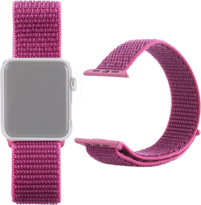 Produktbild Cover-Discount Apple Watch 42 / 44mm - Nylon Armband mit Klettverschluss violett (42 mm, 44 mm, Nylon)