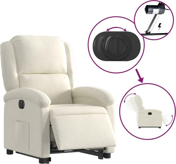 Image du produit VidaXL Fauteuil de massage releveur électrique Velours