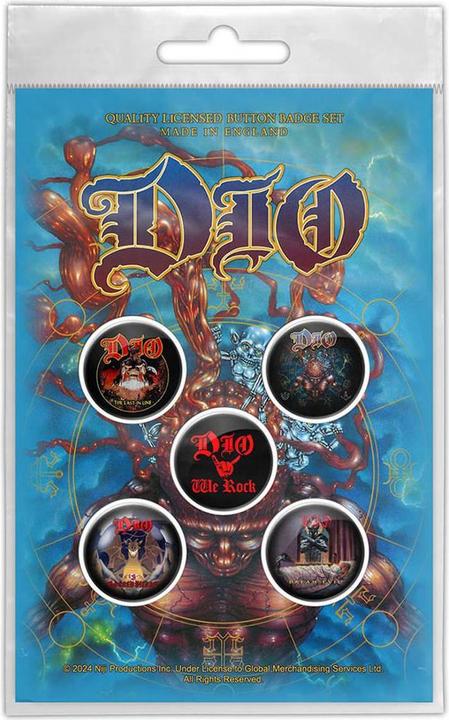 DiO Abzeichen Strange Highways 5erPack Metall Kunststoff