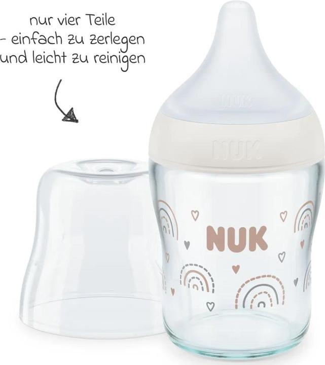 Produktbild NUK Babyflaschen Glas-Flasche 2er Pack Perfect Match 120 ml (120 ml)