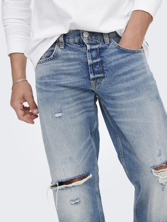 Actual product image Only & Sons ONSEDGE LIGHT BLUE Loose Fit Jeans (W28/L32)