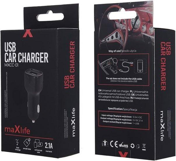 Produktbild Maxlife Car charger Fast Charge 2.1A