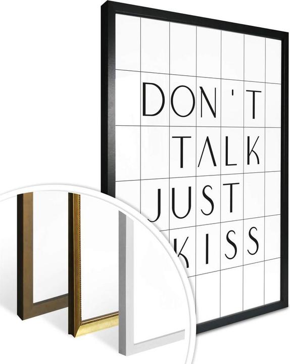Immagine prodotto Trenddeko con Raster - Non parlare, bacia e basta (24 x 30 cm)