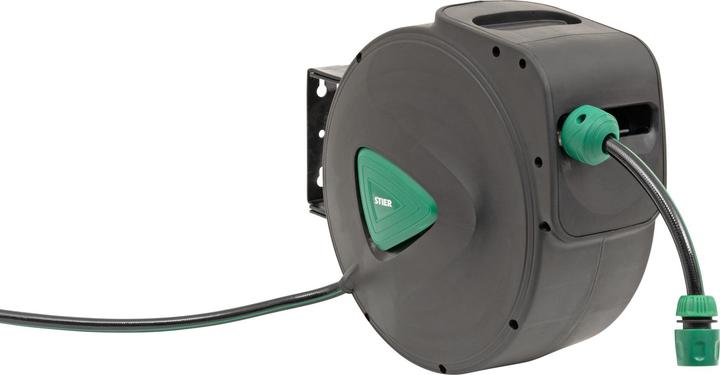 Immagine prodotto Stier Avvolgitubo da giardino SGS-200 20+2 m con pistola a spruzzo automatico orientabile (20 m)