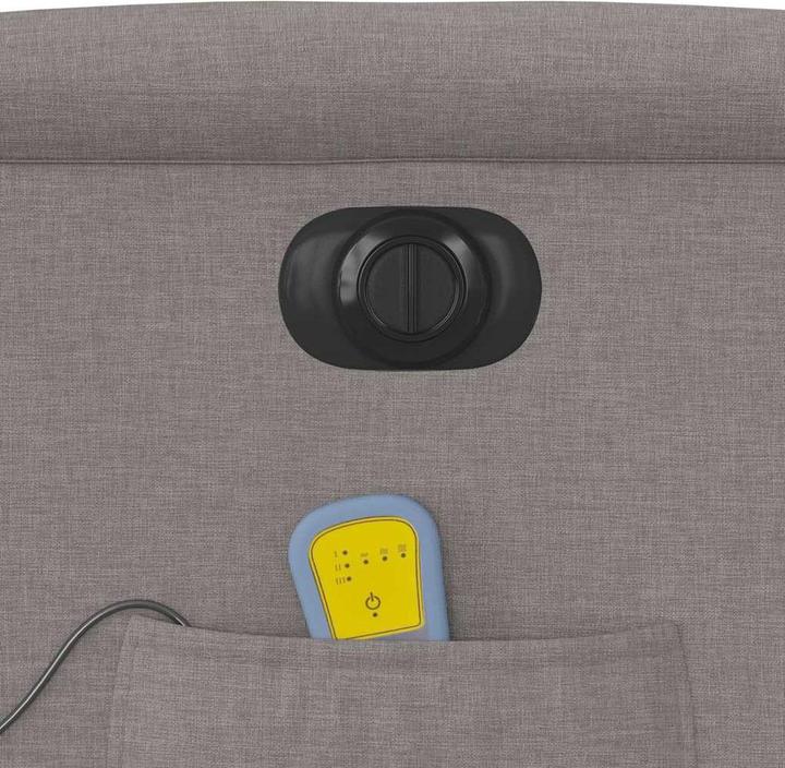 Actual product image VidaXL Massage chair electric taupe fabric