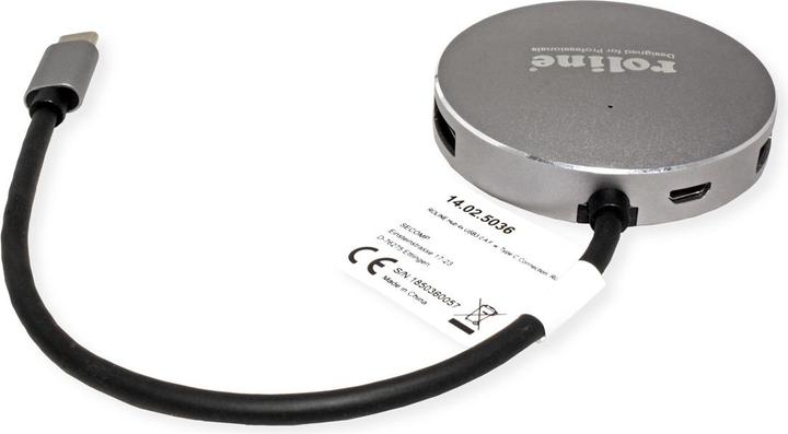Produktbild Roline USB 3.0 Hub, 4fach, Typ C Anschlusskabel (USB-C, 4 Ports)