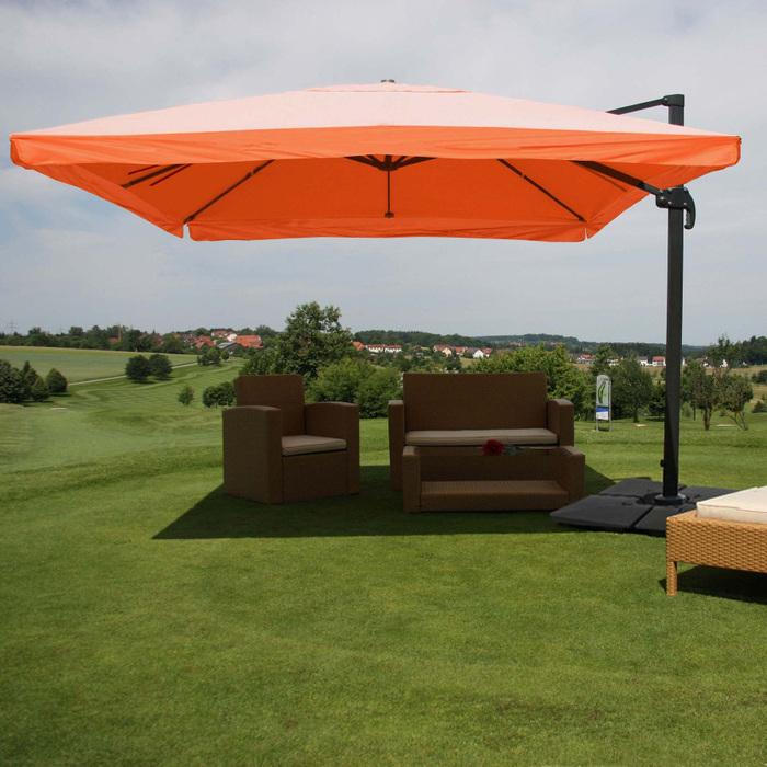 Immagine prodotto Mendler Ombrello semaforo di lusso in alluminio gastronomico, 3,5x3,5m terra - 10375 (3.50 m)