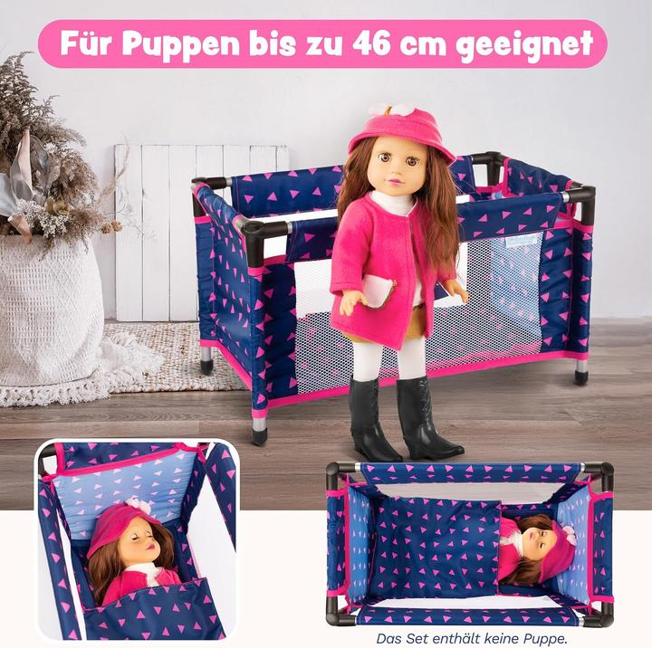 Actual product image Kinderplay Puppenreisebett für Baby Born & Baby Annabell Puppen