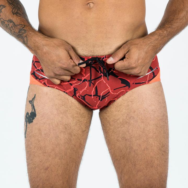 Produktbild Nabaiji Badehose Miniboxer Herren - 900 All Lava rot (50)