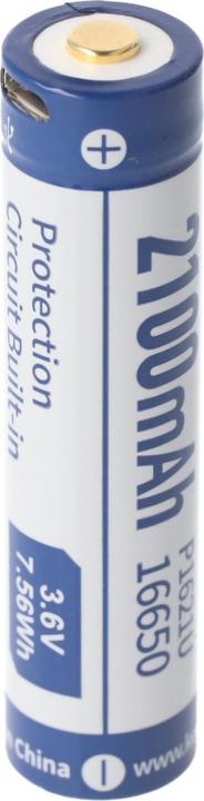 Actual product image Keeppower Battery 16650 PCB protected with USB charging P1621U (2100 mAh)
