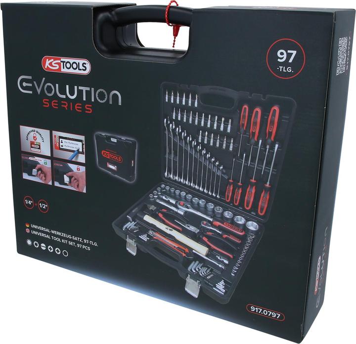 Produktbild KS Tools 1/4 +3/8 +1/2 Universal-Werkzeug-Satz 97-tlg. (97 Teile)