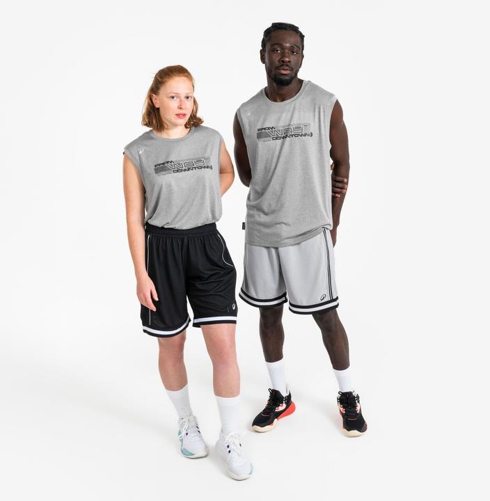 Actual product image Kipsta Damen/Herren Basketball Trikot ärmellos - Fast 500 grau (XXL)