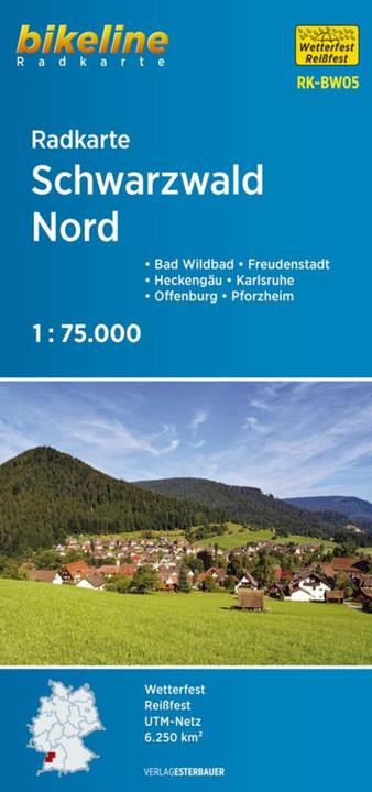 Produktbild Bikeline Radkarte Schwarzwald Nord 1 : 75 000 75000