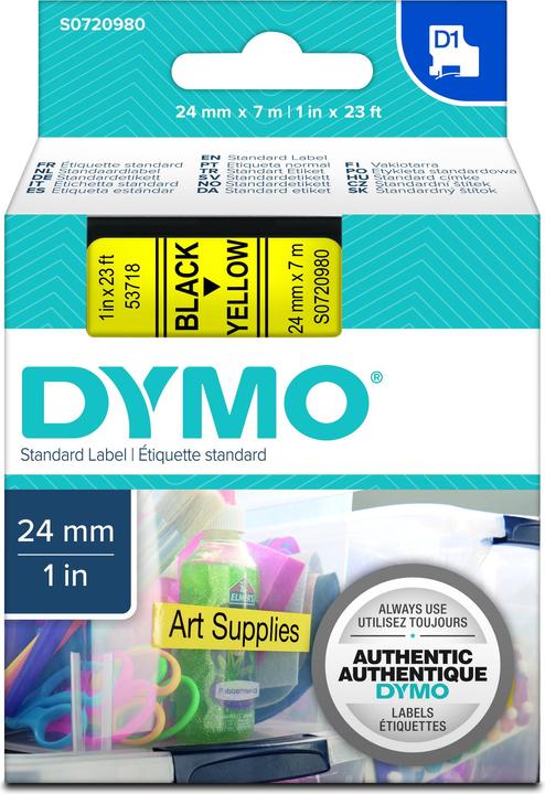 Produktbild Dymo S0720980 Standardband (2.40 cm, Schwarz)
