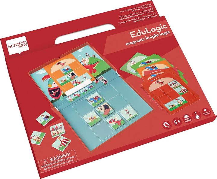 Actual product image Scratch Magnetic Educational Game Knights and Dragons (German)