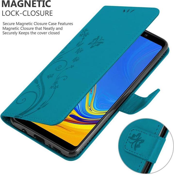 Actual product image Cadorabo Flower Book Cover (Samsung Galaxy A9 (2018))
