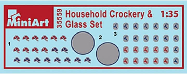 Actual product image Mini art Household Crockery & Glass Set