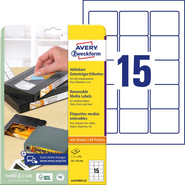 Produktbild Avery Etiketten für ZIP-Disketten
