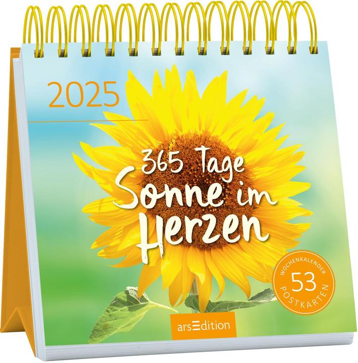Actual product image POSTK.CALENDAR 365 DAYS SUN (17 x 17 cm, Hardcover, German)
