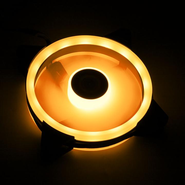 Produktbild AeroCool DUO12PRO Kit 3xLüfter 12cm ARGB LED Dual Ring Antivibration 6 Pins Schwarz (120 mm, 3 x)