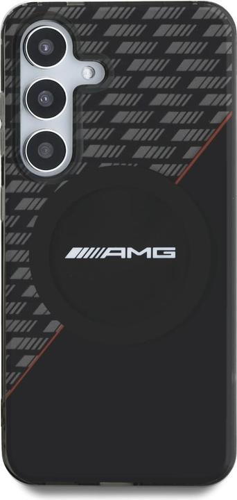 Actual product image Mercedes AMG Double Layer Rhombs MagSafe Case for Samsung Galaxy S25+ - Black/Red (Samsung Galaxy S25+)